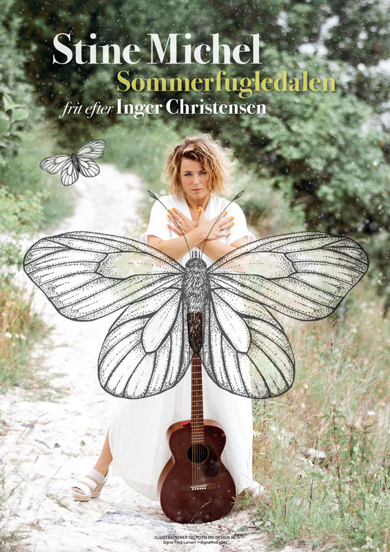 Stine Michel Sommerfugledalen Plakat foto signfind